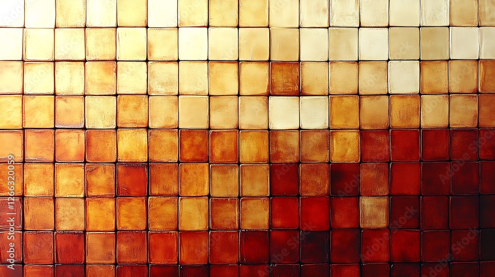 Leinwandbilder warm gradient of earthy tones on a textured tile wall creating an inviting visual backdrop : generat