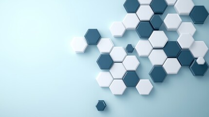 Modern hexagonal patterns in abstract digital graphic design