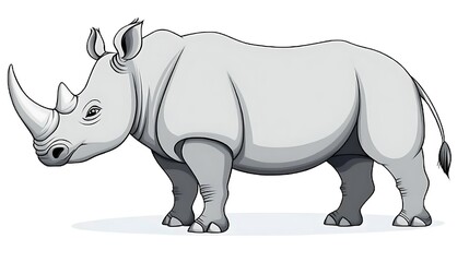 Obraz premium Rhino wildlife safari animal illustration