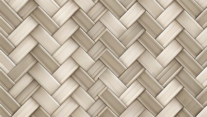 Elegant Herringbone Pattern  Interwoven Beige Rectangles with Subtle Depth and Texture for Design Projects