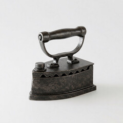 Vintage iron isolated on a white background. 3d render front view