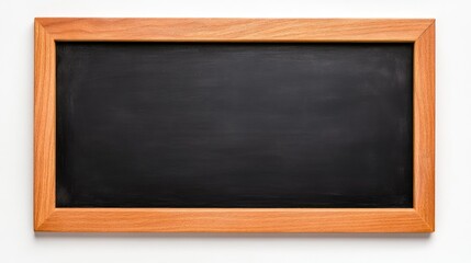 Blank chalkboard framed in wood, ready for writing educational content or notes
