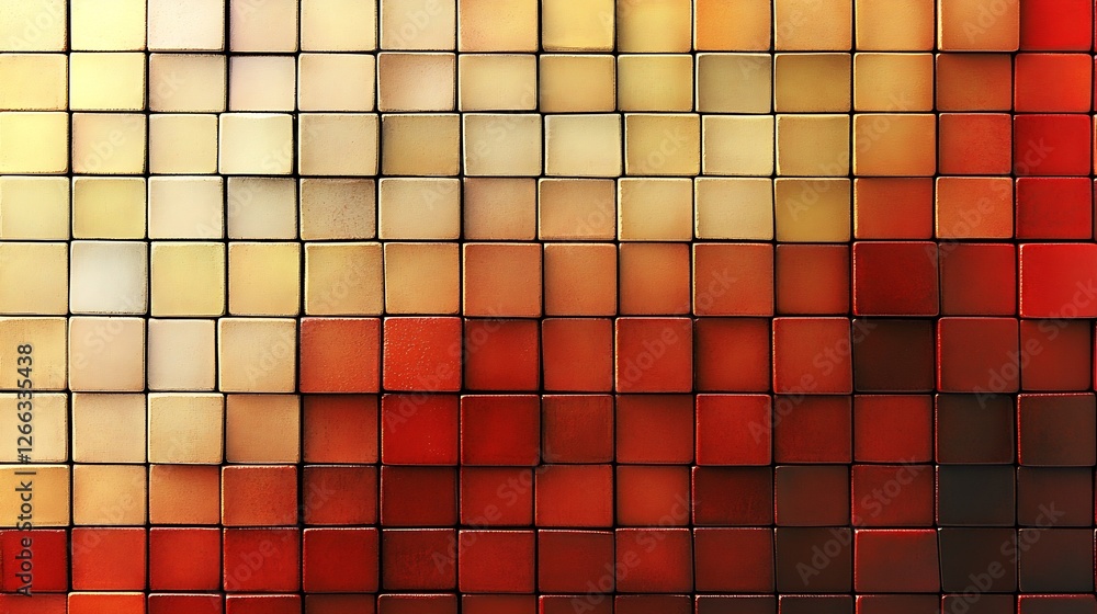 Leinwandbilder Vibrant and Colorful Cube Patterns on a Warm Gradient Background for Artistic Design : Generative AI