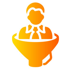 sales funnel Gradient icon