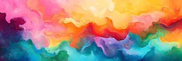 Abstract Colorful Liquid Art Background