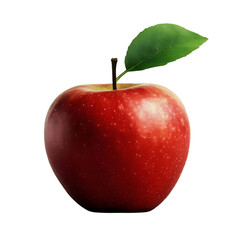 red apple isolated on white