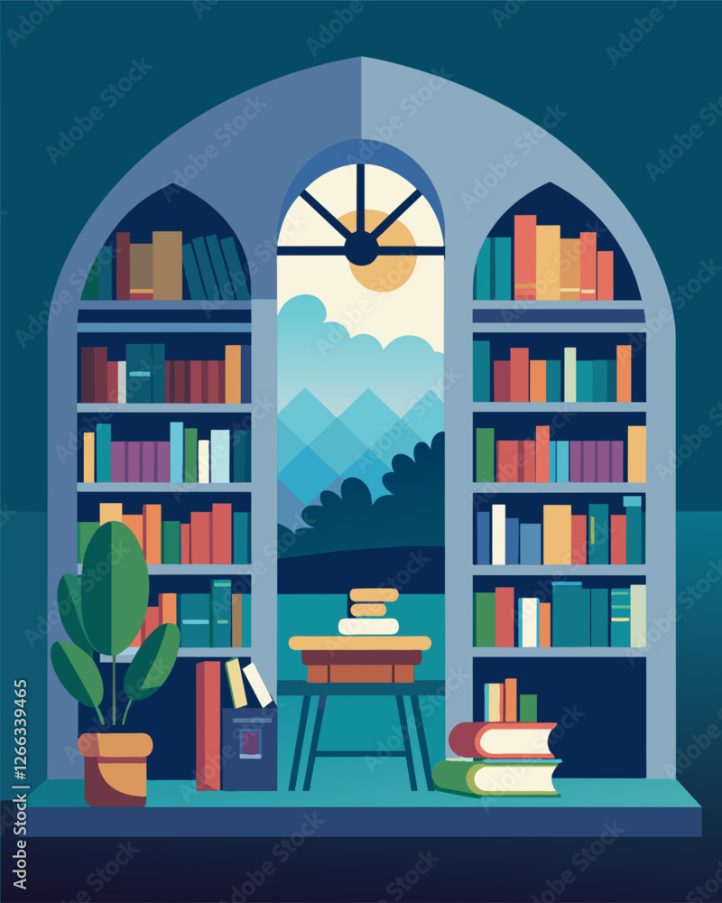 Poster the villas wellstocked library offers a quiet and sophisticated nook for getting lost in a project o