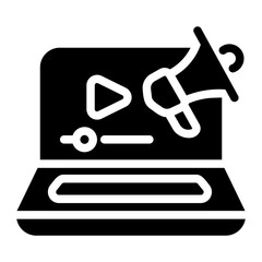 video marketing Solid icon