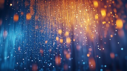 Stunning particles of light illuminated against a dark backdrop creating a mesmerizing abstract pattern : Generative AI