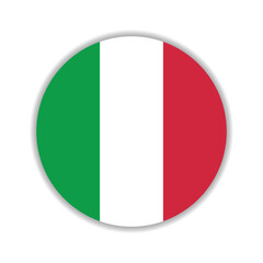 Italy flag circle icon vector illustration design