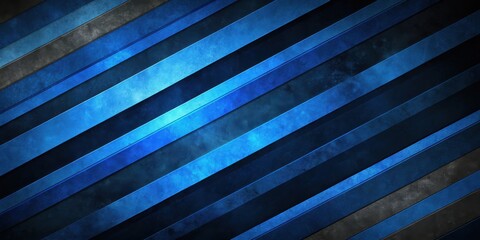 Obraz premium Abstract Diagonal Stripes in Deep Blue and Gray Hues, Textured Surface with a Modern Design Aesthetic