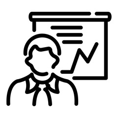 presentation Line Icon