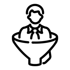 sales funnel Line Icon