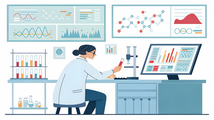 Exploring the Impact of Growth Hormone Secretion on Metabolism: A Scientific Analysis of Graphs in a Lab Setting with Visual Emphasis on Photo Stock Concept