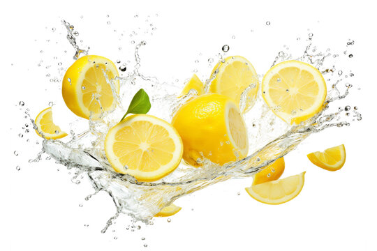 lemon splash isolated. - Powered by Adobe