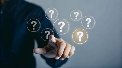 Interactive Question Panel: Highlighted Selection in Digital UI Design