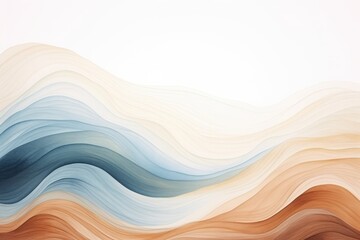 Abstract waves background with sand, blue, and beige tones for wallpapers, textures, or creative projects