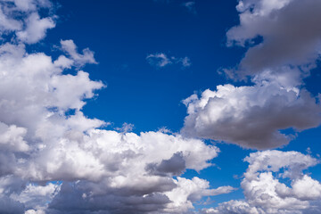 Spectacular partly cloudy sky after a winter cold front