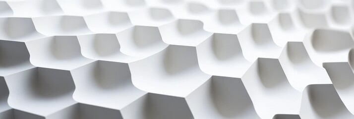 Obraz premium Abstract architecture. White structure with honeycomb pattern for background
