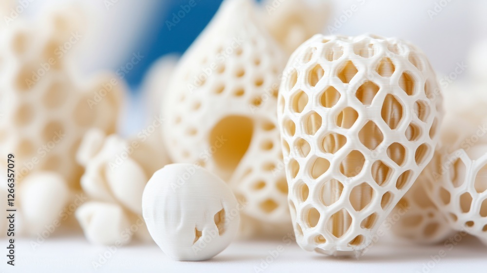 Aufkleber 3d printed objects close up of intricate lattice structures additive manufacturing inno