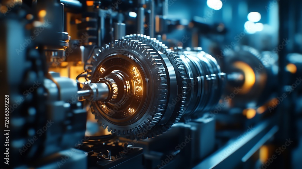 Aufkleber stunning close up of a complex industrial turbine showcasing advanced mechanical engineering and cut