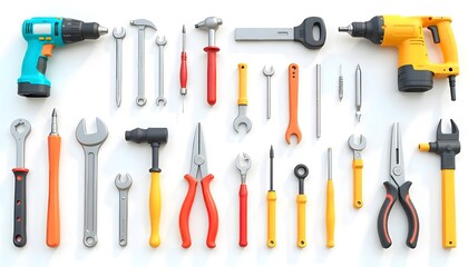 Comprehensive Collection of Hand and Power Tools for DIY and Repair Projects