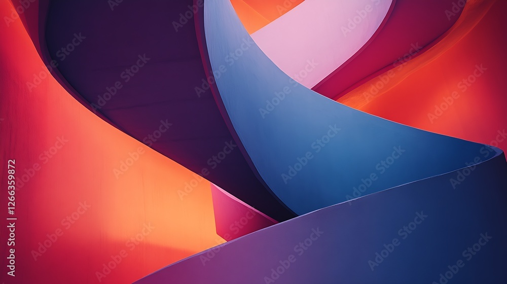 Poster Dynamic swirling abstract shapes showcasing vibrant colors and fluid motion in a creative design : Generative AI