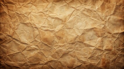 Obraz premium Highly Textured Brown Crumpled Paper Background Ideal for Vintage Designs and Retro Projects