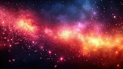 Fototapeta premium Vibrant cosmic scene showcasing a swirling galaxy filled with colorful stars and nebulae