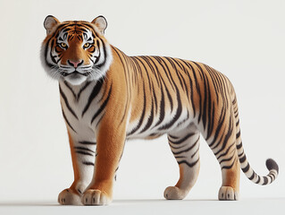 Obraz premium Majestic Bengal Tiger in Profile: Capturing the Grace and Power of the Wild in Stunning Detail