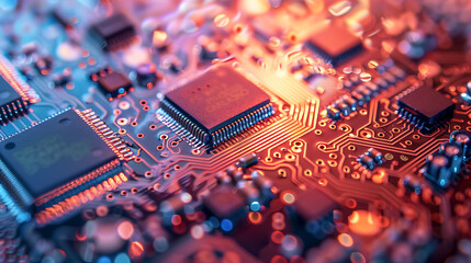 A loopable animation of an automatic pick and place machine efficiently placing resistors and chips onto a circuit board in an electronics manufacturing plant.

