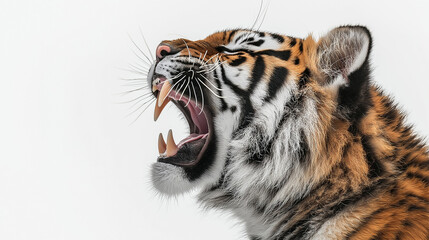 Obraz premium Majestic Bengal Tiger in Profile: Capturing the Grace and Power of the Wild in Stunning Detail