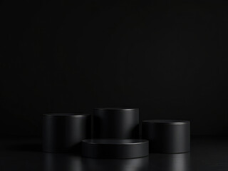 3 abstract podium isolated 