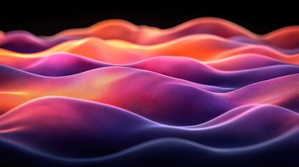 Obraz premium Colorful abstract wave patterns with smooth gradients creating a sense of motion and depth