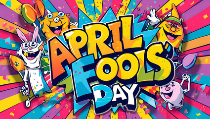 April fools day text background