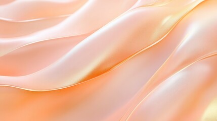 Fototapeta premium Abstract peach-toned waves, flowing fabric-like texture, soft, smooth, elegant background.
