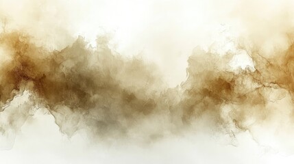 Abstract swirling brown and beige smoke patterns creating a soft, ethereal background effect