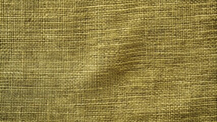High-resolution close-up showcasing the intricate texture of a woven fabric with a subtle, muted olive-green hue and a slightly irregular weave pattern.