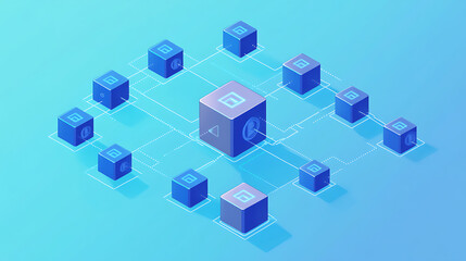 Obraz premium A decentralized cryptocurrency network facilitating cross-border digital transactions (3)