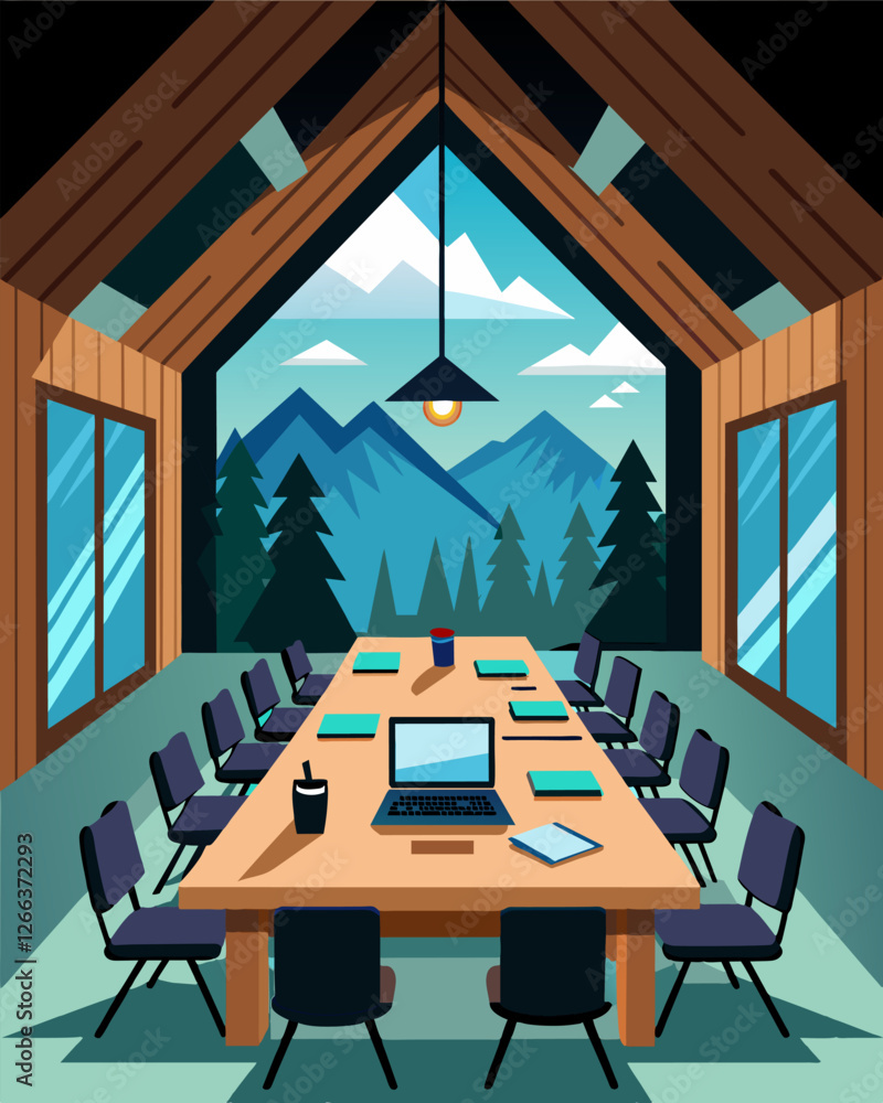 Poster where modern technology meets rustic charm a fully equipped conference room within the lodge allows 