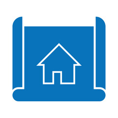 Blueprint icon logo design template isolated illustration