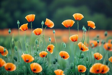 Obraz premium poppy field in summer