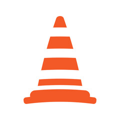 Traffic cone icon logo design template isolated illustration