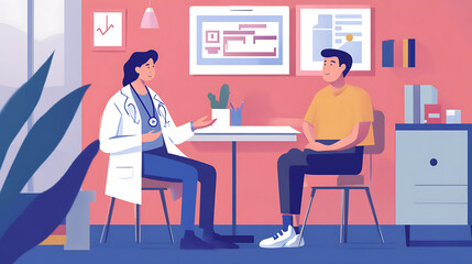 A doctor explaining the cost of preventive care versus treatment for chronic conditions to a patient (1)