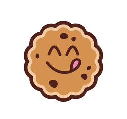 cute and fun chocolate chip cookies and milk cartoon character vector illustration without background PNG EPS