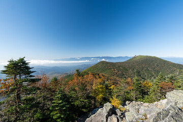 Fototapeta premium Kinpusan, Mt. Asahidake and surrounding views