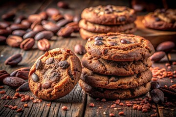 Double exposure artistry elevates classic cocoa shortbread in this delectable baked goods photoshoot.