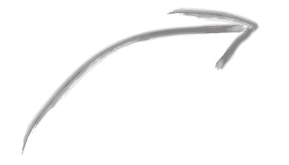 右肩上がりの黒色矢印と水彩イラスト4