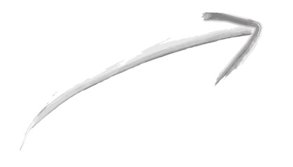 右肩上がりの黒色矢印と水彩イラスト3