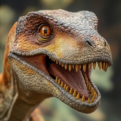 Obraz premium Close-up of a ferocious dinosaur roaring